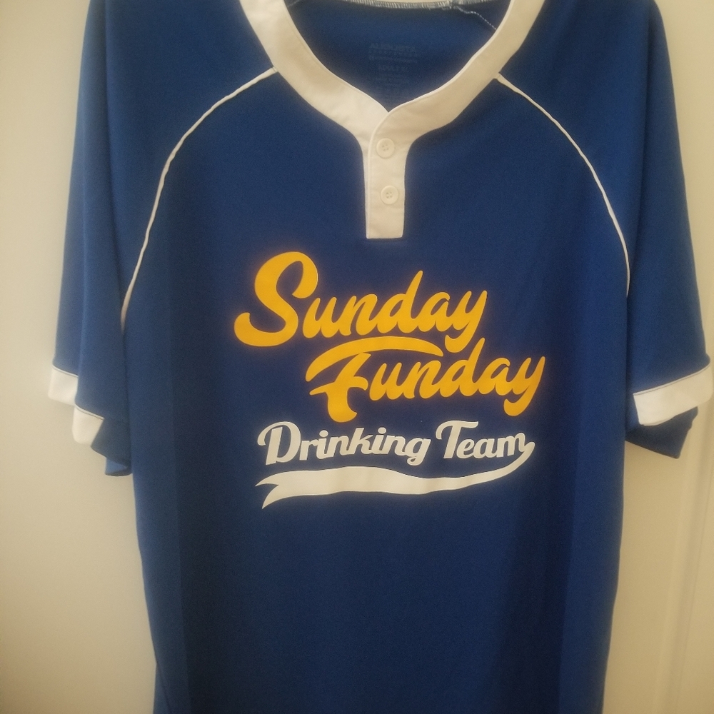 Mens T Shirt Sunday Funday Drinking Team Joe Mamma's Bar & Grill Size XL